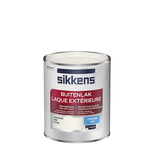 SIKKENS - Laque extérieure Satin Ivoire 0,75L - large