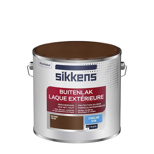 SIKKENS - Laque bois extérieur - Ton bois - Satin - 2,5L - large