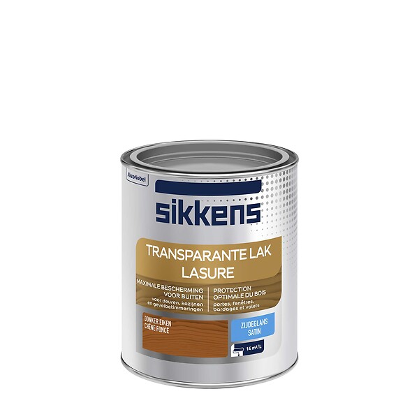 SIKKENS - Lasure glycéro Satin Chêne Foncé - 0,75L - large