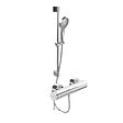 VILLEROY ET BOCH - Mitigeur mécanique douche  Loop & Friends Chrome + Ensemble de douche  Verve Showers 3 jets Chrome - vignette