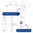 VILLEROY ET BOCH - Mitigeur mécanique douche  Loop & Friends Chrome + Ensemble de douche  Verve Showers 3 jets Chrome - vignette