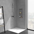 VILLEROY ET BOCH - Mitigeur mécanique douche  Architectura Square Chrome + Ensemble de douche Verve Showers 3 jets Chrome - vignette