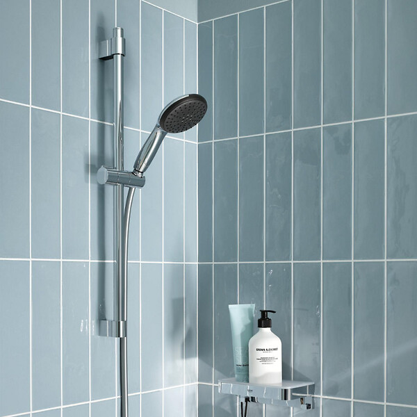 GROHE - Pack mitigeur douche mécanique Start 2021 + ensemble de douche 2 jets Vitalio Start avec barre chromé - large