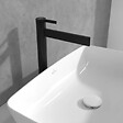 VILLEROY ET BOCH - Mitigeur lavabo droit surélevé  Dawn sans tirette Noir mat - vignette