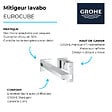 GROHE - Mitigeur lavabo mural Eurocube taille M + corps encastré - vignette