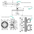 HANSGROHE - Colonne douche thermostatique Ecostat Square Douche de tête Vernis Shape Flexible Metaflex Douchette Crometta chromé - vignette