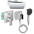 HANSGROHE - Colonne de douche mécanique Vernis Shape Douche de tête Vernis Shape Flexible Designflex Douchette Pulsify chromé - vignette