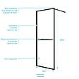 AURLANE - Paroi de Douche Noir Mat 80x200cm - Porte-serviette et étagère - DARK CONTOURING SHELF - vignette