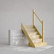 MON MARCHE DECO - Contremarche Escalier PVC - Moka H. 17 x L. 98 cm - Lot de 5 - vignette