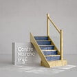 MON MARCHE DECO - Contremarche Escalier PVC - Kub Bleu Pétrole H. 17 x L. 98 cm - À l'unité - vignette