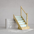 MON MARCHE DECO - Contremarche Escalier PVC - Kub Bleu Ciel H. 17 x L. 98 cm - À l'unité - vignette