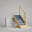 MON MARCHE DECO - Contremarche Escalier PVC - Yoshi Bleu Pétrole H. 17 x L. 98 cm - Lot de 10 - vignette