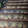 MON MARCHE DECO - Contremarche Escalier PVC - Ginko Soleil Levant H. 17 x L. 98 cm - Lot de 10 - vignette