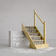 MON MARCHE DECO - Contremarche Escalier PVC - Ginko Soleil Levant H. 17 x L. 98 cm - À l'unité - vignette