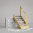 MON MARCHE DECO - Contremarche Escalier PVC - Gris Squale H. 17 x L. 98 cm - À l'unité - vignette