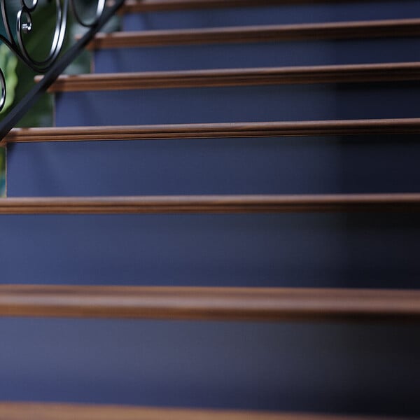 MON MARCHE DECO - Contremarche Escalier PVC - Bleu Nuit H. 17 x L. 98 cm - Lot de 10 - large