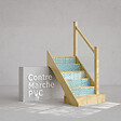 MON MARCHE DECO - Contremarche Escalier PVC - Rétro Vert Jade H. 17 x L. 98 cm - Lot de 5 - vignette