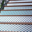 MON MARCHE DECO - Contremarche Escalier PVC - Rétro Vert Jade H. 17 x L. 98 cm - Lot de 5 - vignette