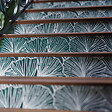 MON MARCHE DECO - Contremarche Escalier PVC - Ginko Vert Jungle H. 17 x L. 98 cm - Lot de 5 - vignette