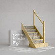 MON MARCHE DECO - Contremarche Escalier PVC - Yoshi Moka H. 17 x L. 98 cm - Lot de 5 - vignette