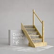 MON MARCHE DECO - Contremarche Escalier PVC - Kub Moka H. 17 x L. 98 cm - Lot de 10 - vignette
