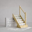 MON MARCHE DECO - Contremarche Escalier PVC - Ginko Noir et Blanc H. 17 x L. 98 cm - Lot de 10 - vignette