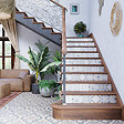 MON MARCHE DECO - Contremarche Escalier PVC - Mykonos H. 17 x L. 98 cm - Lot de 5 - vignette