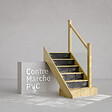 MON MARCHE DECO - Contremarche Escalier PVC - Graphite H. 17 x L. 98 cm - À l'unité - vignette