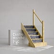 MON MARCHE DECO - Contremarche Escalier PVC - Terrazzo Hossegor H. 17 x L. 98 cm - Lot de 5 - vignette