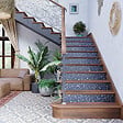 MON MARCHE DECO - Contremarche Escalier PVC - Terrazzo Hossegor H. 17 x L. 98 cm - Lot de 5 - vignette