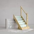 MON MARCHE DECO - Contremarche Escalier PVC - Kub Bleu Ciel H. 17 x L. 98 cm - Lot de 10 - vignette