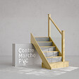 MON MARCHE DECO - Contremarche Escalier PVC - Gris Squale H. 17 x L. 98 cm - Lot de 5 - vignette