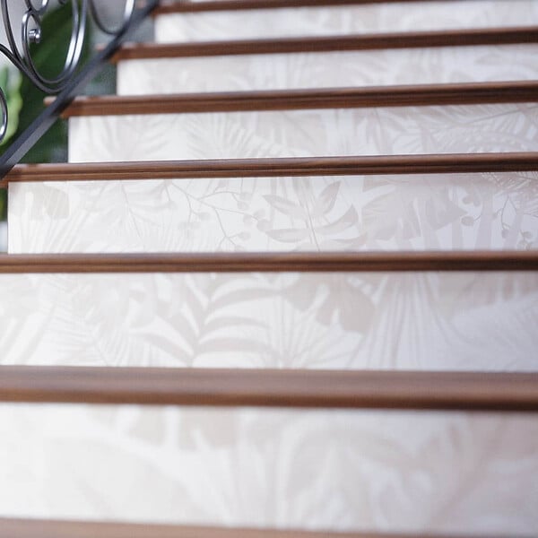 MON MARCHE DECO - Contremarche Escalier PVC - Tropical Nukak H. 17 x L. 98 cm - Lot de 5 - large