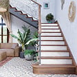 MON MARCHE DECO - Contremarche Escalier PVC - Tropical Nukak H. 17 x L. 98 cm - Lot de 5 - vignette