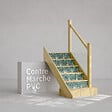 MON MARCHE DECO - Contremarche Escalier PVC - Ginko Vert Jungle H. 17 x L. 98 cm - Lot de 10 - vignette