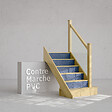 MON MARCHE DECO - Contremarche Escalier PVC - Yoshi Bleu Pétrole H. 17 x L. 98 cm - À l'unité - vignette