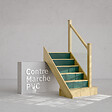 MON MARCHE DECO - Contremarche Escalier PVC - Vert Jungle H. 17 x L. 98 cm - Lot de 5 - vignette