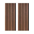 FORESTEA - Lot de 2 Panneaux tasseaux bois MDF acoustic décor chêne rustique sur feutrine 2600x300x17mm PEFC 70% - vignette