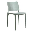 OVIALA - Lot de 4 chaises de terrasse vert sauge en plastique - Riga - vignette