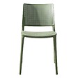 OVIALA - Lot de 4 chaises de terrasse vert cactus en plastique - Riga - vignette