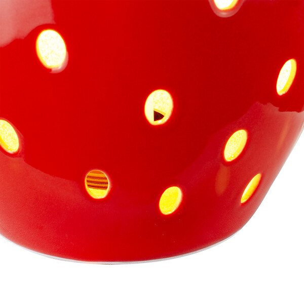 C-CREATION - Lampe à poser céramique Gari Fraise Rouge Verte H23.5cm - large