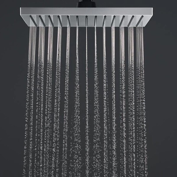 HANSGROHE - Colonne de douche ou bain douche sans mitigeur Vernis Shape 230 EcoSmart chromé + tablette AddStoris - large