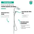 HANSGROHE - Colonne de douche ou bain douche sans mitigeur Vernis Shape 230 EcoSmart chromé + tablette AddStoris - vignette