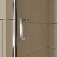 AURLANE - Porte de douche pivotante - 90x200 cm - Profilés Chrome - verre trempé 6 mm - CHROMED CRUSH - vignette