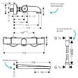 HANSGROHE - Pack mitigeur bain thermostatique Ecostat 1001CL + Flexible Metaflex + Pommeau Pulsify E 100 EcoSmart chromé - vignette