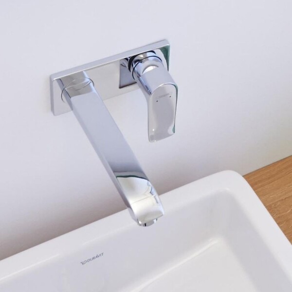 HANSGROHE - Mitigeur lavabo mural Metris + corps encastré Economie d'eau - large