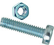 COTEKA - 12 boulons acier zingué tête cylindrique fendue 5x30mm - vignette