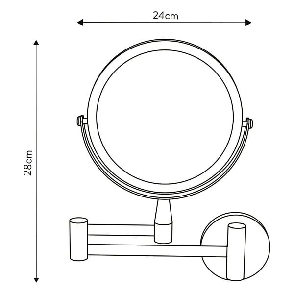 DEBLANCH - Miroir grossissant 7x a fixer avec perçage ou adhésif - large