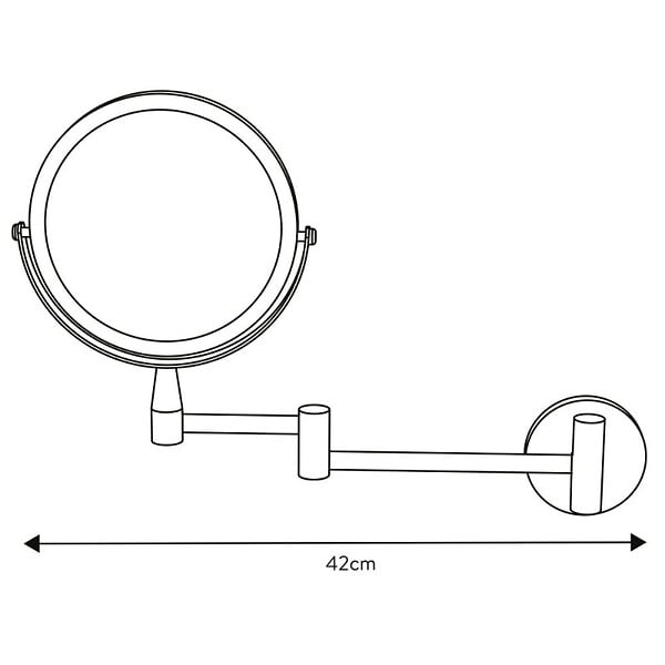 DEBLANCH - Miroir grossissant 7x a fixer avec perçage ou adhésif - large