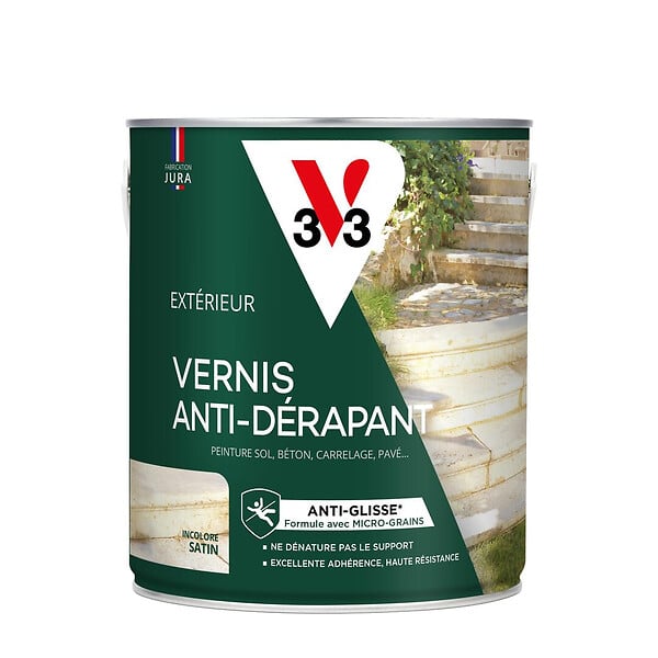 V33 PEINTURE - Vernis anti-dérapant - Satin - Incolore - 2.5L - large
